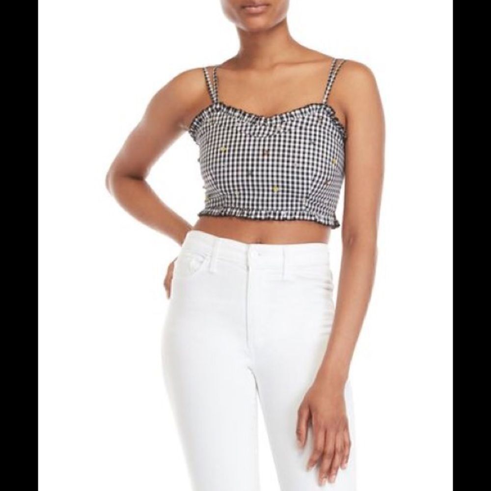 Romeo + Juliet Couture Gingham Crop Top